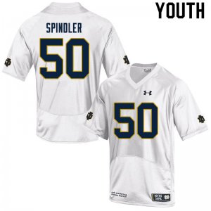 Notre Dame Fighting Irish Youth Rocco Spindler #50 White Under Armour Authentic Stitched College NCAA Football Jersey ZWN5199ZA